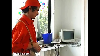 Yoke Latin twinks fucking after a hard working day